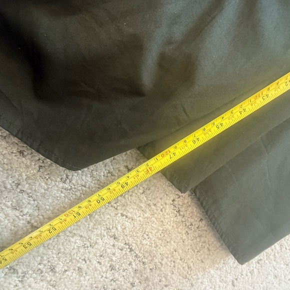 Zara NWT M combination poplin dress Asymmetrical Dark Green Skirt - Picture 8 of 14